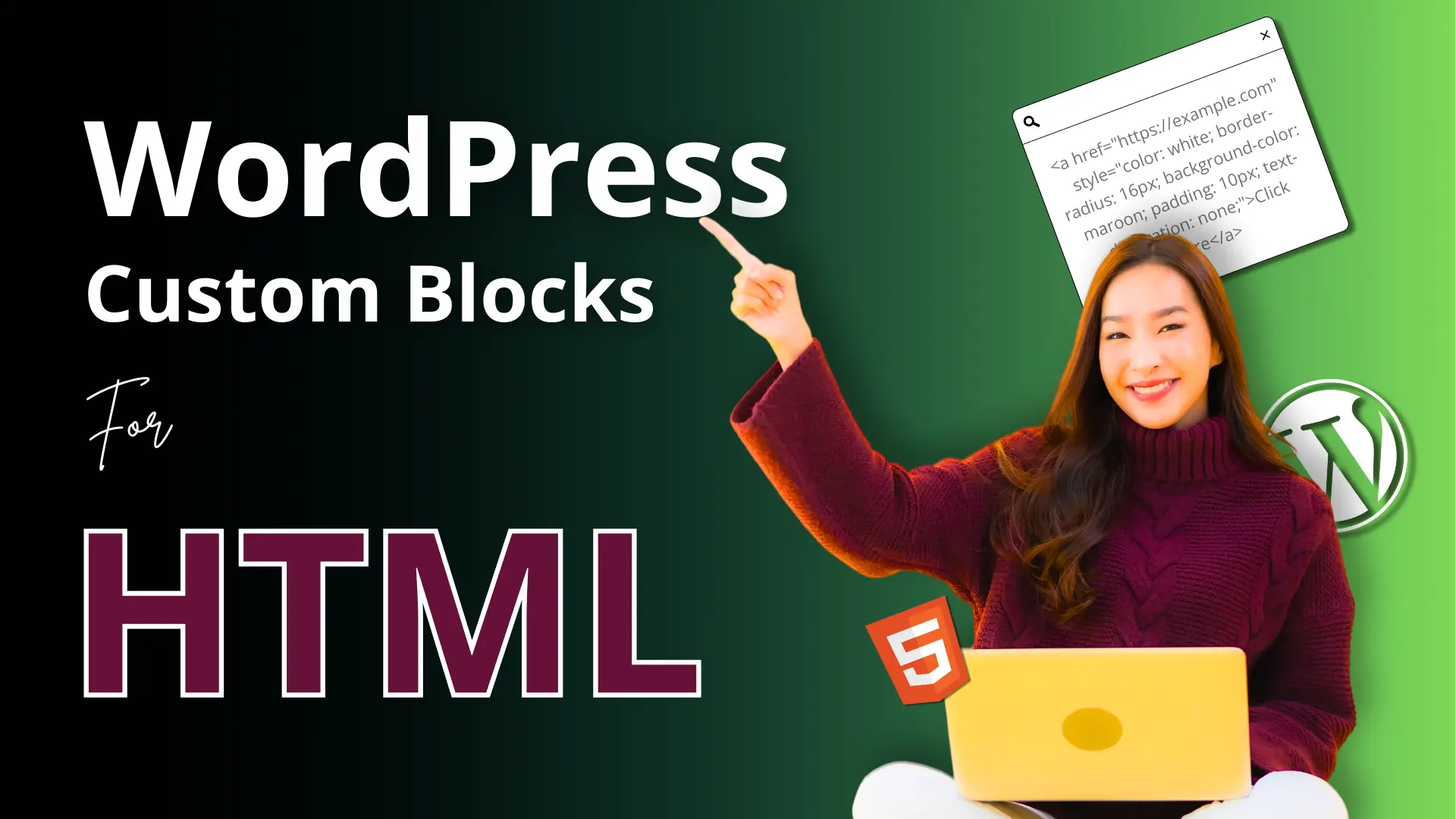 Custom HTML Blocks For WordPress